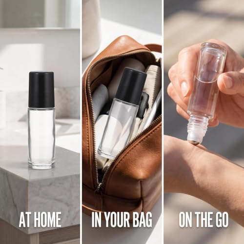 Sluswallow 30ml Glass Essential Oil Roller Bottles 2 Pcs