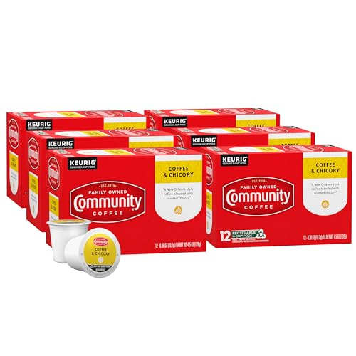 Community Coffee & Chicory Coffee Pods for Keurig K-Cup, 72 Count (6 Pack)