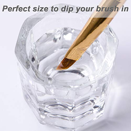 Glass Dappen Dish for Acrylic Nails & Monomer - 2 Pcs