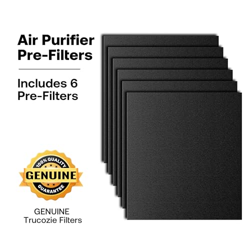 6 Pack Washable Pre-Filters for Trucozie T554 Air Purifier