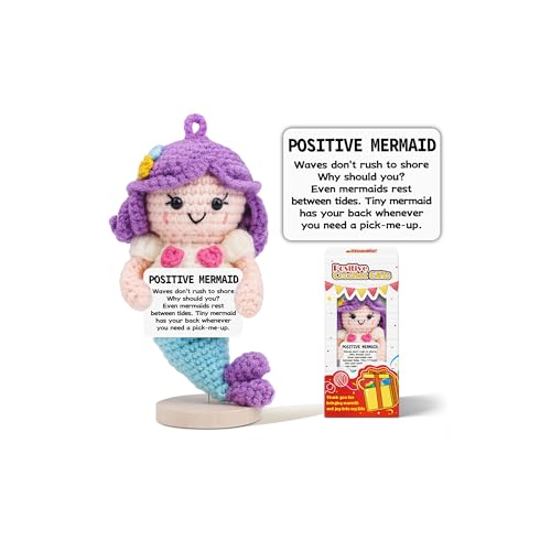 Hoedia Mermaid Crochet Gift - Inspirational Self-Care Plush for Women & Men