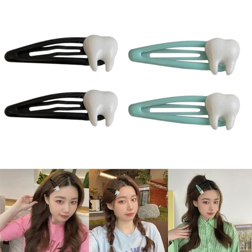 Tooth Shape Hair Clip Resin Y2K Hairpin Barrette for Girls