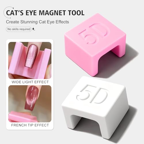 Honey Joy 5D Cat Eye Nail Magnet Tool with Non-Slip Finger Stand
