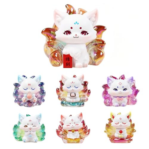 YLUFAYI Nine Tailed Fox Series Blind Box Action Figure - Single Collectible Toy