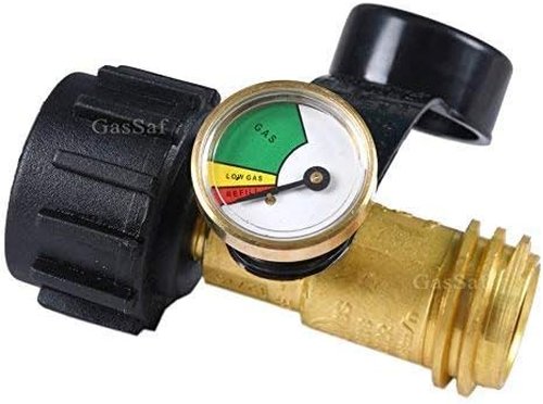 GasSaf Propane Tank Gas Gauge - Universal QCC1 Type 1 Leak Detector & Pressure Meter