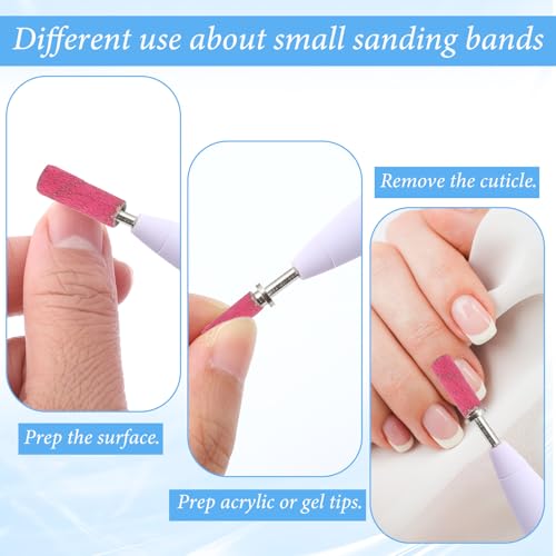 Styquenzer 6-Pack 3mm Mandrel Nail Drill Bits for Sanding Bands