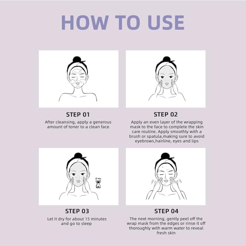 Collagen Night Wrapping Mask Peel-Off Face Mask with Jelly Brush 2.54 fl.oz