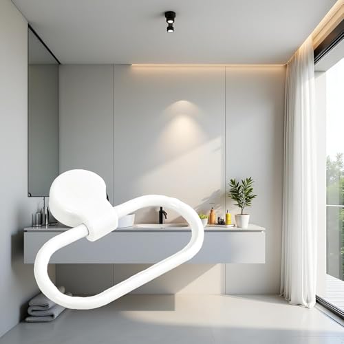 Adhesive Hand Towel Ring - Wall-Mounted Round Holder for Bathroom