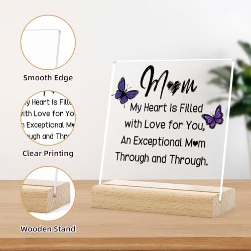 Unique Acrylic Plaque Gift for Mom - Appreciation Desk Decor