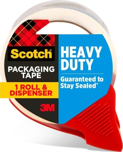 Scotch Heavy Duty Shipping Packing Tape with Dispenser - 1.88 in. x 38.2 yd.