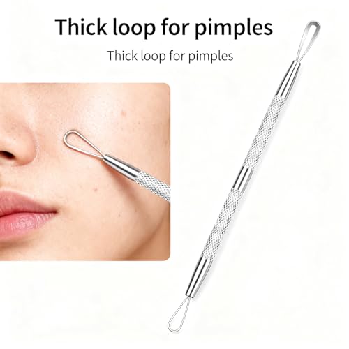 Blackhead Remover Tool 4 Pcs Stainless Steel Pimple Acne Extractor