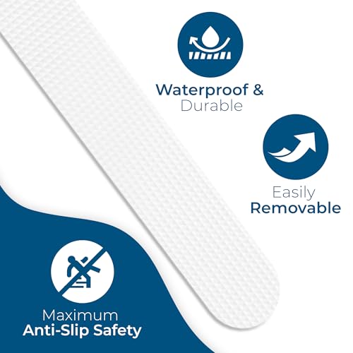 Anti-Slip Shower Stickers 24-Piece Bathtub Non-Slip Strips for Safety