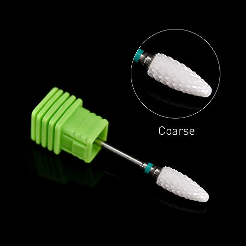 KADS Ceramic Nail Drill Bit Medium Flame Cuspidal Electric File