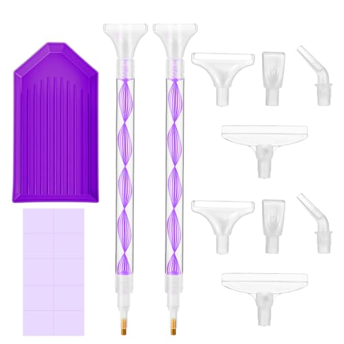 Dual-Ended Rhinestone Pickup Tool Set with Nibs and Storage Box