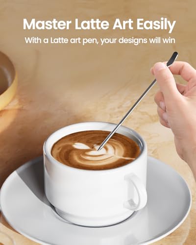 Maestri House 12oz Milk Frothing Pitcher with Latte Art Pen