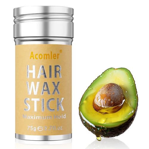 Acomler Hair Wax Stick for Flyaways & Edge Control - 2.7oz Non-Greasy Styling Pomade
