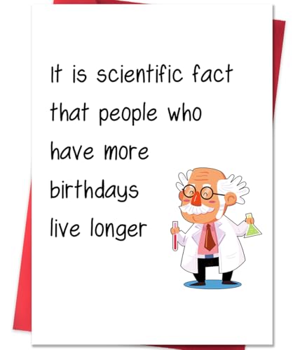 Funny Birthday Card for Men - Stylish 8x5.3 Inch Design
