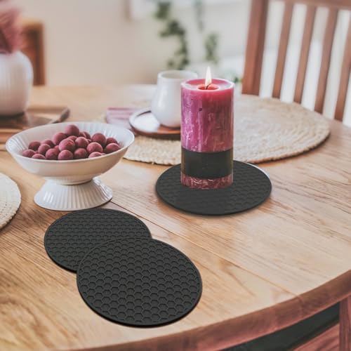 TENOC Silicone Non-Slip Trivet Mat - Heat Resistant 3.5-Inch
