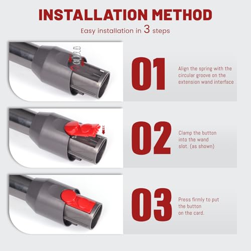Dyson V10 V12 Slim Cleaner Head Clip Latch Button Replacement