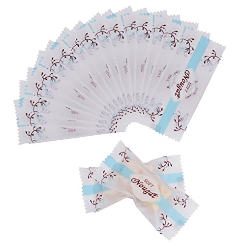Nougat Candy Wrappers 200 Pcs Blue Frosted Plastic Caramel Packaging Bags