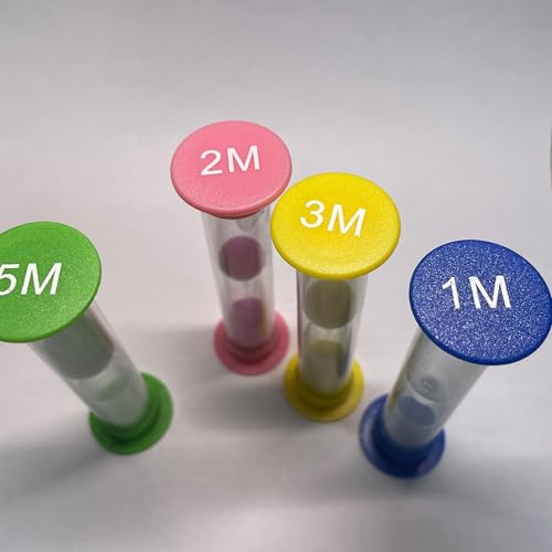 AINTE 3-Pack Colorful Small Hourglass Timers for Kids & Classroom - 1Min/2Min/3Min