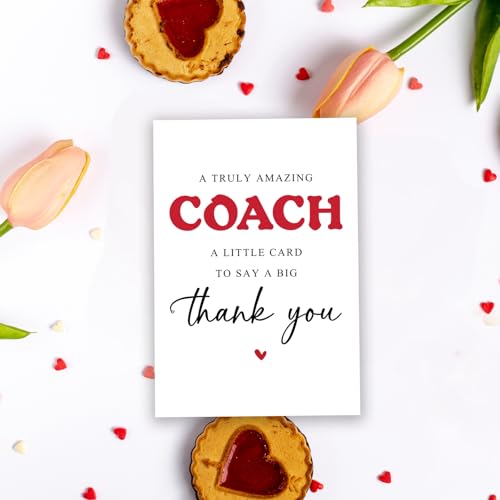Coach Appreciation Thank You Card - End of Season Sports Coach Gift