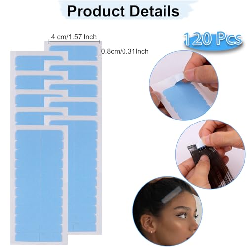 Kachanaa 120 Pcs Double Sided Lace Front Wig Tape Waterproof Adhesive