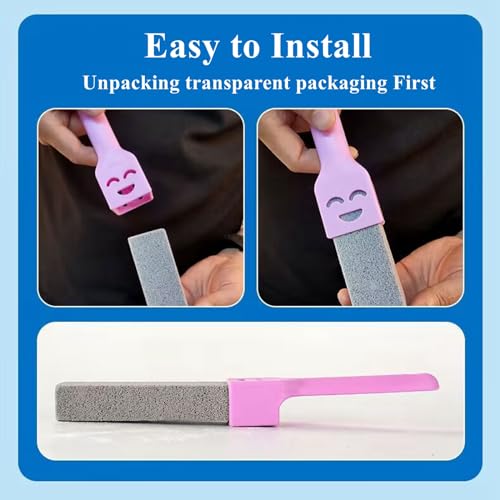 Blue Pumice Stone Toilet Cleaner with Handle - 5 Pack for Hard Water & Buildup Removal