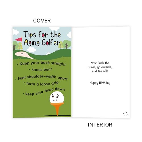 Funny Golf Birthday Card for Men & Women - Unique Gift for Golfers
