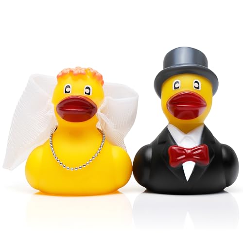 Bride and Groom Rubber Duck Set - Fun Wedding Party Favors