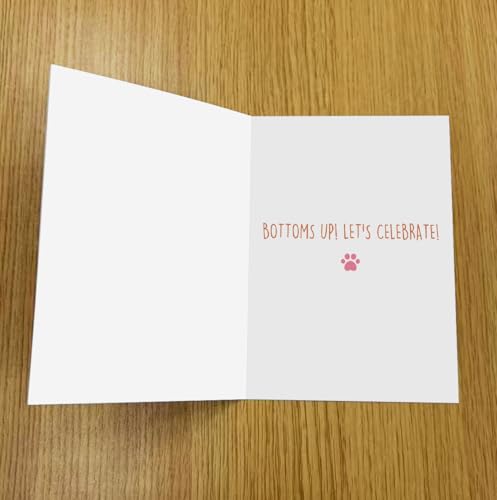 Funny Corgi Birthday Card with Kraft Envelope & Gold Seal