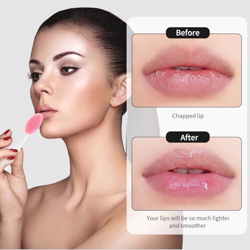 MSQ 5 PCS Double-Ended Silicone Lip Scrub Brush and Nose Cleaner