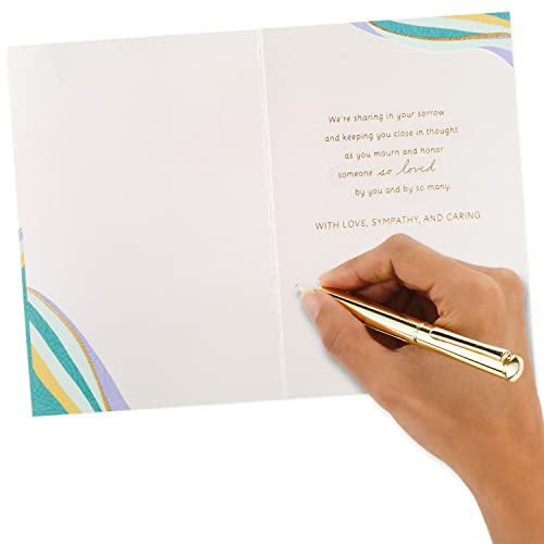 Hallmark Sympathy Card Holding You In Our Hearts 5 x 7.2 inches – Heartfelt Condolence Note