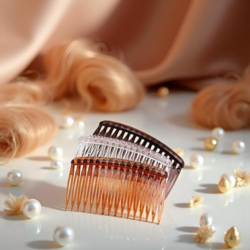 French Side Hair Combs 3-Pack Plastic Insert Combs for Women