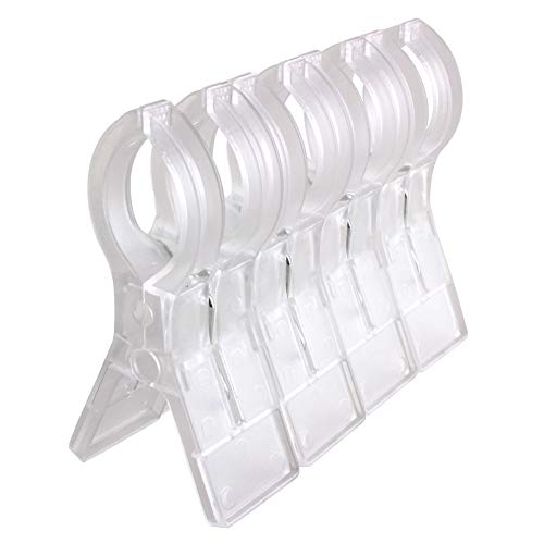 WARMBUY Heavy Duty Clear Plastic Towel Clips - 8 Pack
