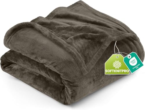 Utopia Bedding Ultra Soft Flannel Fleece Blanket - Twin Size, Brown