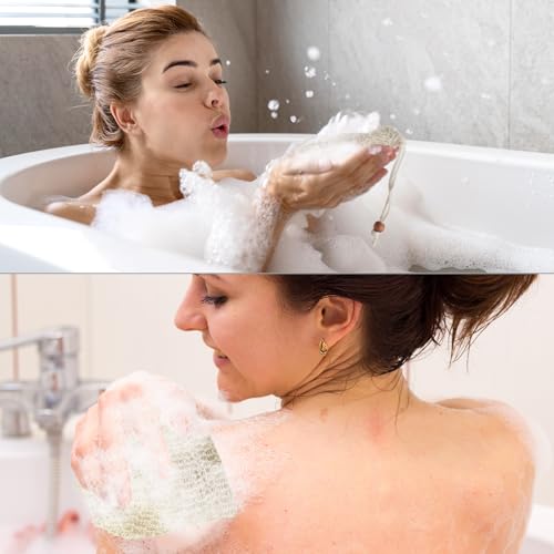 Ouligay 4pcs Sisal Soap Saver Bag - Natural Exfoliating Pouch