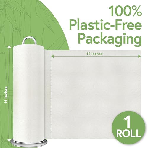 Jenvita Reusable Bamboo Paper Towels - 1 Roll, 20 Washable Sheets