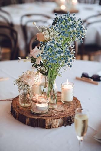 DILATATA Artificial Baby's Breath Flowers - 12 Pcs Blue Gypsophila Bouquet