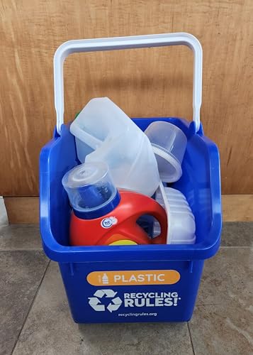 Recycling Bin Sticker Set for Paper, Plastic, Glass & Metal