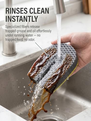 Non-Scratch Strainer Sponge for Cleaning Mesh Screens - 2-Pack