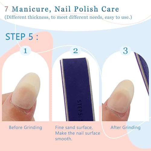 LNAUJS 6-Pack All-in-One Nail Buffer and Shaper for Smooth Shine
