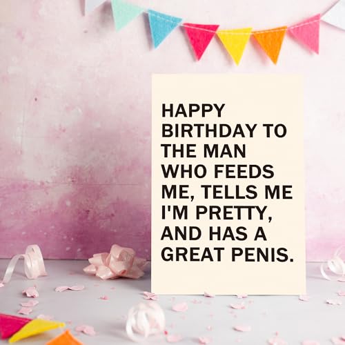 Funny Birthday Card for Husband and Boyfriend, Cheeky Romantic Gift