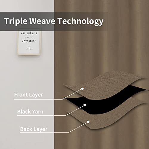 Easy-Going Blackout Curtains, 2 Panels 42x45 in, Camel
