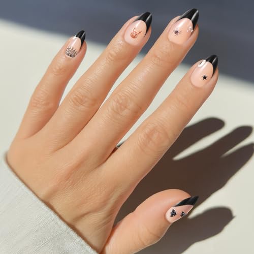 Bratrico 5D Gothic Nail Stickers - Cute Horror Body Art & Decals (5 Sheets)