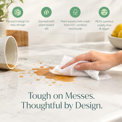 Puracy Lemongrass All Purpose Cleaning Wipes 50 Count – Multi-Surface Non Toxic Sanitizer