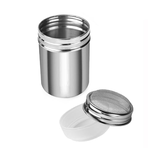 Accmor 6oz Stainless Steel Powdered Sugar & Flour Duster with Fine Mesh Sifter - 1 Pack