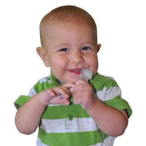 Brilliant Baby Teether Toothbrush, Silicone Bristles for 4+ Months