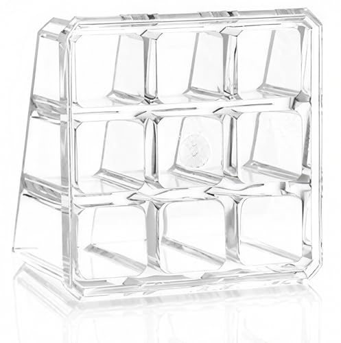Sooyee 9-Slot Acrylic Lipstick Organizer - Clear Cosmetic Display Case