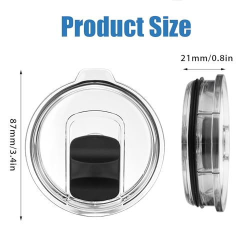 3 Pack Magnetic Replacement Lids for 20 oz Tumblers, Spill-Proof Covers